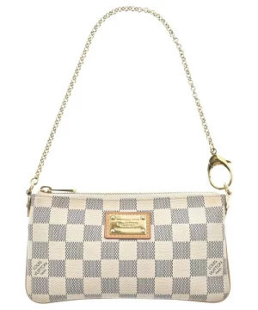 Louis Vuitton Handbag Beige Cream Navy Blue